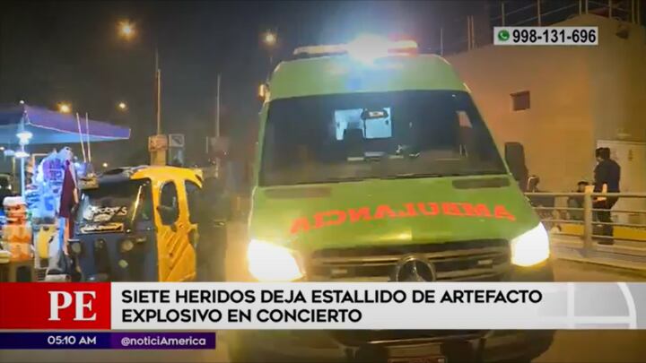 La Policía investiga a los responsables de la explosión en concierto. Foto: América Noticias