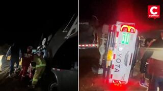Jauja: 13 heridos y un muerto deja choque entre bus y camioneta