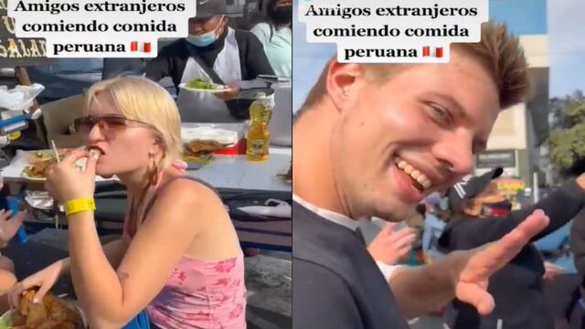 Extranjeros se hacen viral por su reacción tras comer pescado frito en el Centro de Lima