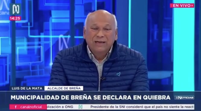 El alcalde Luis De La Mata informó a Canal N que la deuda del distrito supera los 200 millones de soles, acumulada desde 1993, principalmente con SUNAT y ONP.