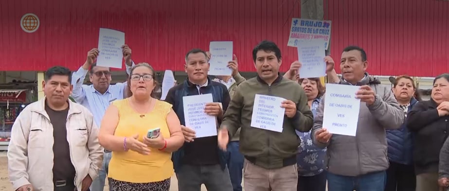 Pese a contar con terreno y convenio firmado, la obra continúa sin ejecutarse. Los residentes denuncian creciente inseguridad y piden al Gobierno acelerar los trámites para iniciar la construcción. (Captura de América TV)