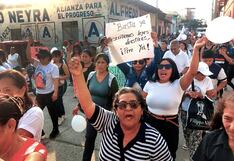 Cientos de pobladores se movilizan para exigir frenar los asesinatos en Piura
