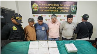 Chiclayo: prisión preventiva contra cuatro investigados por tráfico de drogas