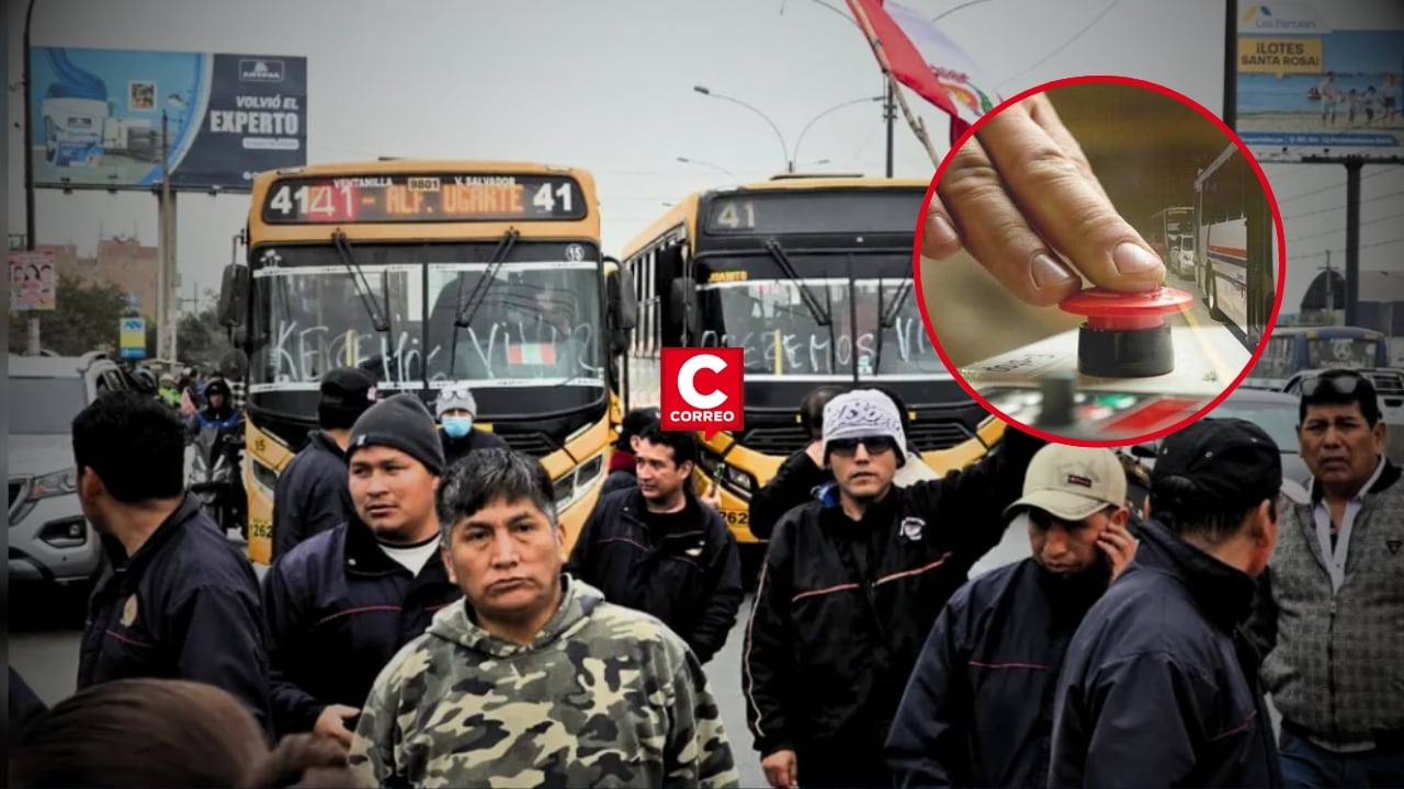 Transportistas financiarán cámaras y botón de pánico por falta de apoyo estatal. Composición: Diario Correo.