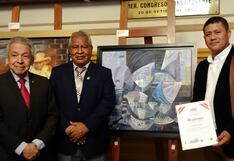 Artista Juancarlos Ñañake fue distinguido por el Congreso de la República