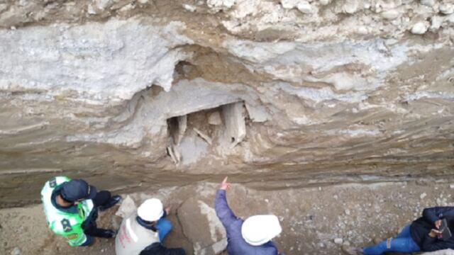 Hallan vestigios de tumba funeraria prehispánica durante obra de saneamiento en Huancayo