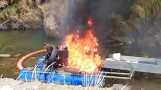 Policía interviene minería ilegal en Lauricocha