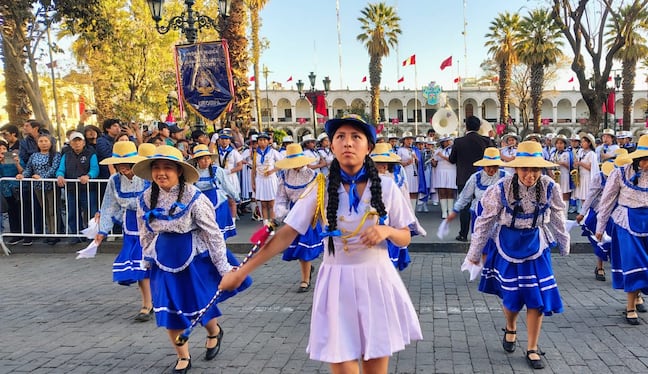 Bandas Escolares por el Aniversario de Arequipa. Foto: Municipalidad Provincial de Arequipa.