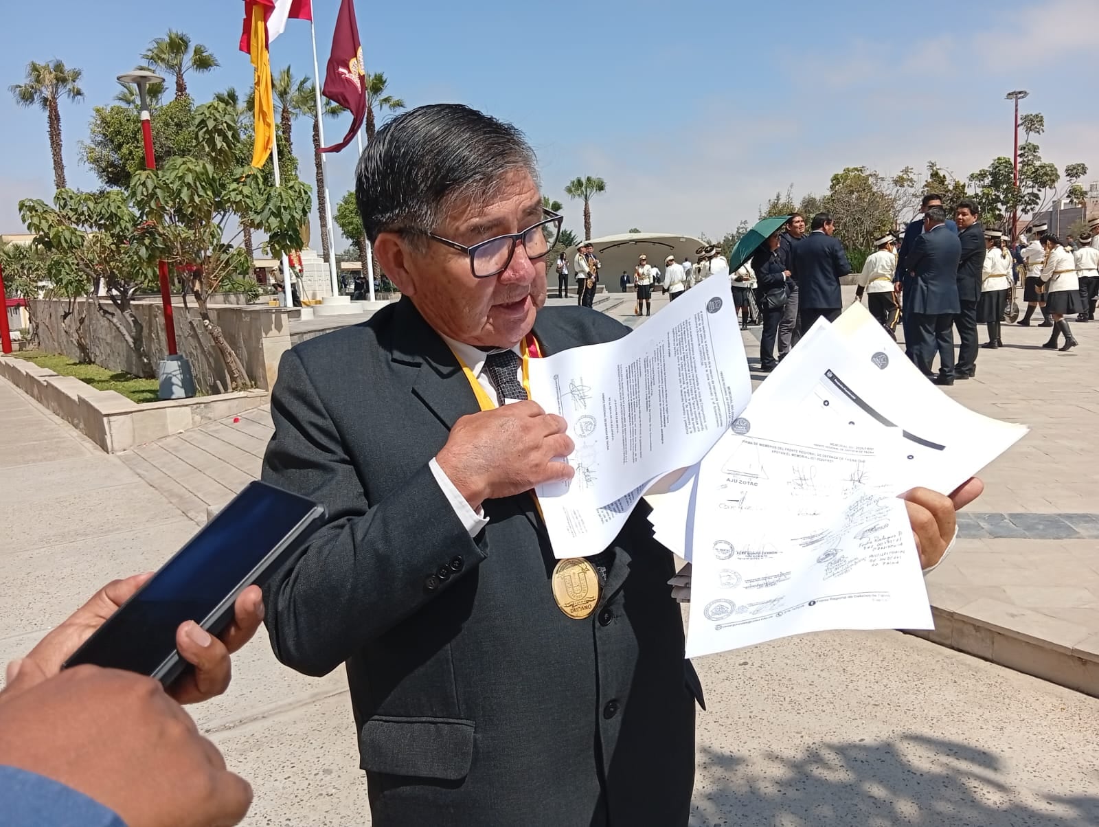 Presidente del Frente de Defensa de Tacna Dante Morales Cabrera (Foto: Correo)