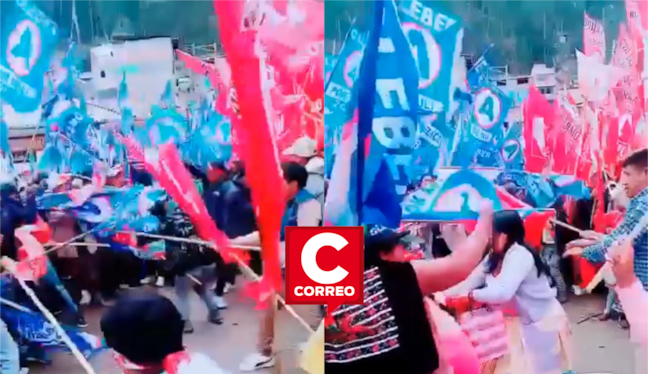 Huancavelica: simpatizantes de APP y Perú Primero se enfrentan tras cierre de campaña en Yauli (video)