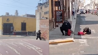 Maleta abandonada en exteriores de una bodega genera alarma en el centro de Trujillo (VIDEO)
