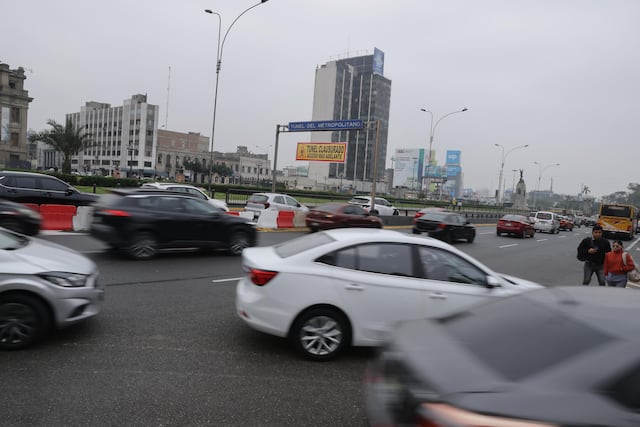 Así se ve el cierre del paso a desnivel de la Vía Expresa por obras de la Línea 2 del Metro (Fotos: Hugo Pérez/GEC)