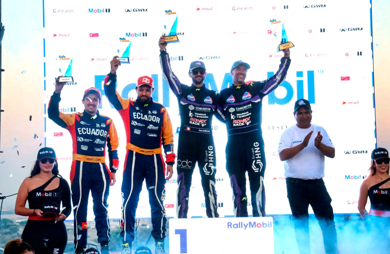 Dupla conformada Alex Heilbrunn y Juan Pedro Cilloniz, fue la ganadora del rally