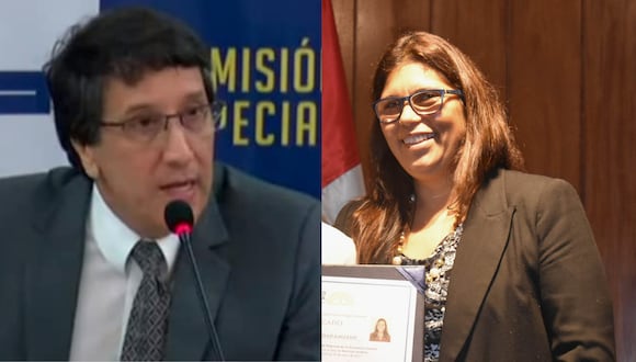 Abraham Siles y Mónica Rosell, suplentes de la Junta Nacional de Justicia. Optaron por retraerse del conflicto aún no resuelto respecto de la titularidad de Inés Tello y Aldo Vásquez.