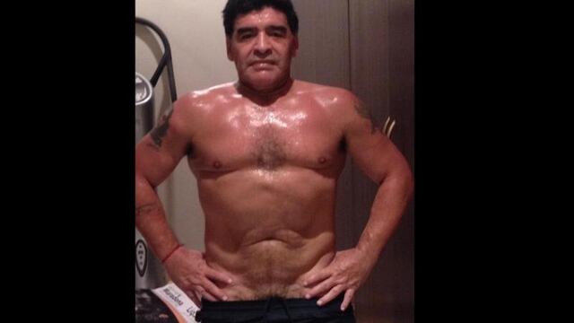 Maradona luce una gran recuperación de su físico en Twitter