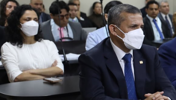 Los acusados Nadine Heredia y Ollanta Humala participaron del juicio oral el lunes 4 de setiembre. (Foto: Poder Judicial)