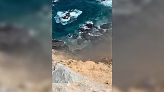 Arequipa: Tráiler cae al mar en la Panamericana Sur, en tramo Ático-Ocoña (VIDEO)