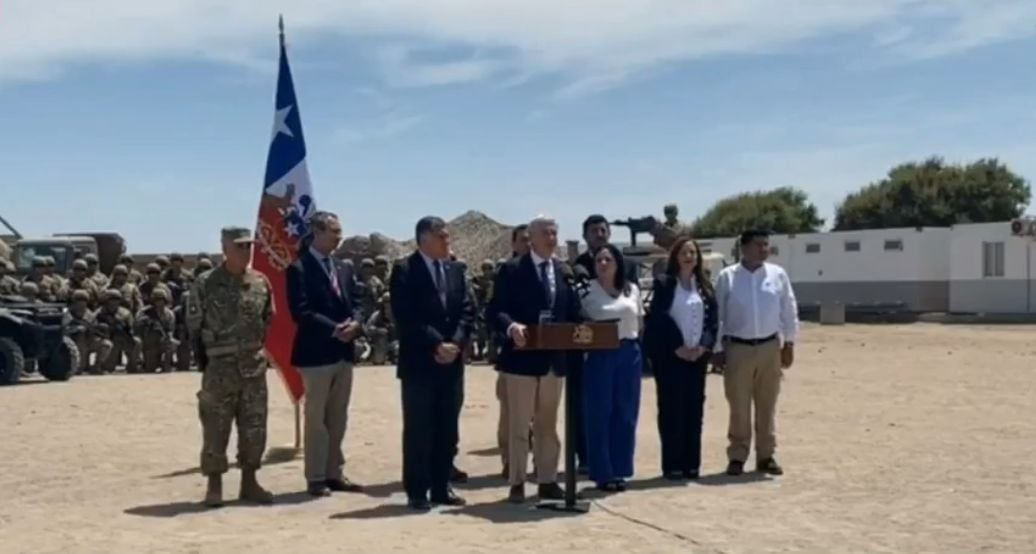 Presidente chileno se dirigió a Base "Las Machas" y a la frontera. (Foto: Difusión)