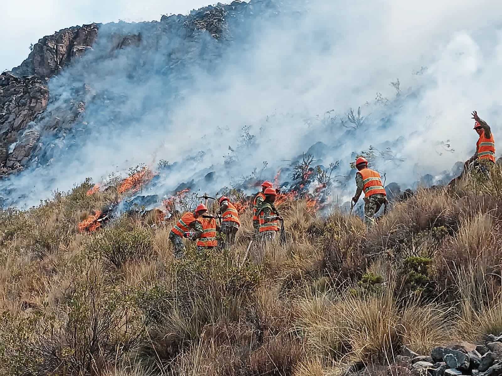 Se evalúa la posibilidad de incendios subterráneos en la zona afectada. (Foto: Difusión)