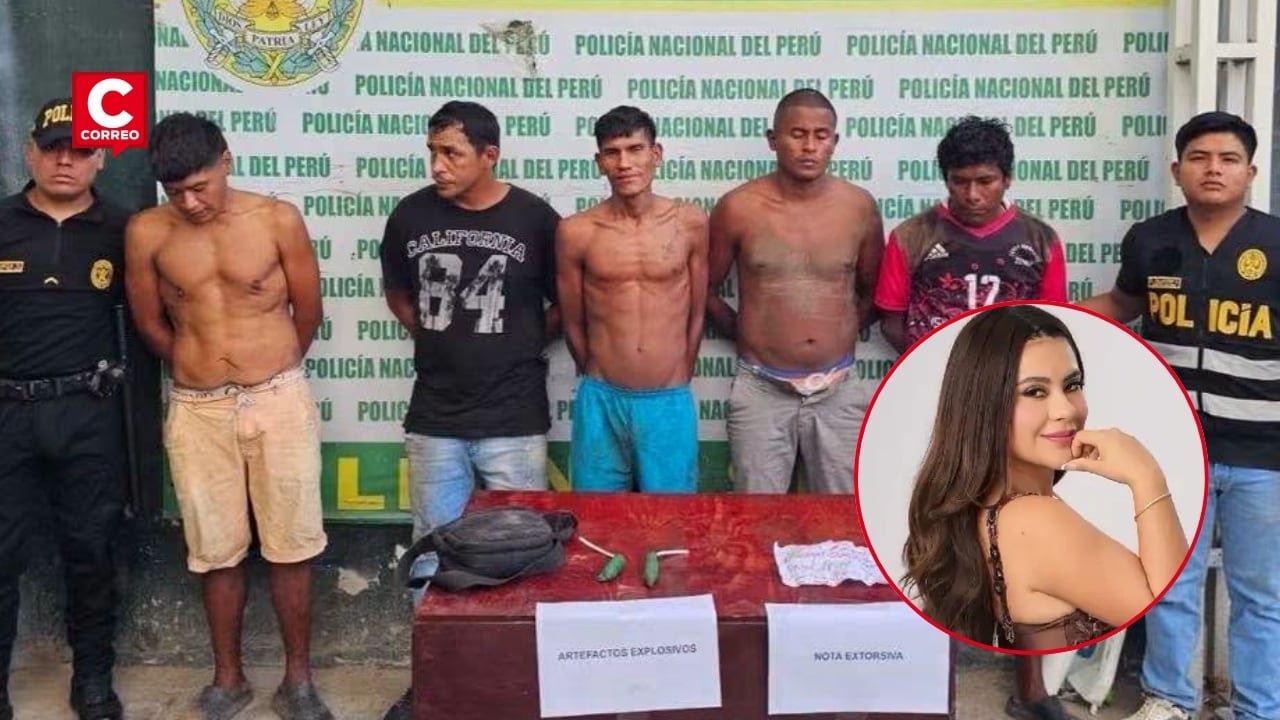 Piura: Policía captura a cinco presuntos extorsionadores que exigían S/50 mil a Thamara Gómez. Composición: Diario Correo.