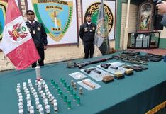 Puno: Delincuentes abandonan arsenal de armas cerca de un socavón en Lunar de Oro