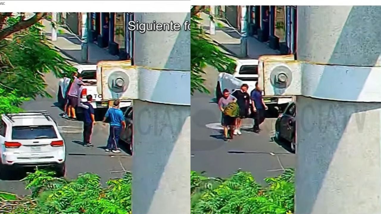 En las imágenes se aprecia a varias personas bajar mochilas tácticas y una maleta negra. (Foto: Justicia TV)