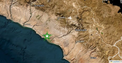 Sismo de magnitud 3.9 se registró esta noche en Mollendo