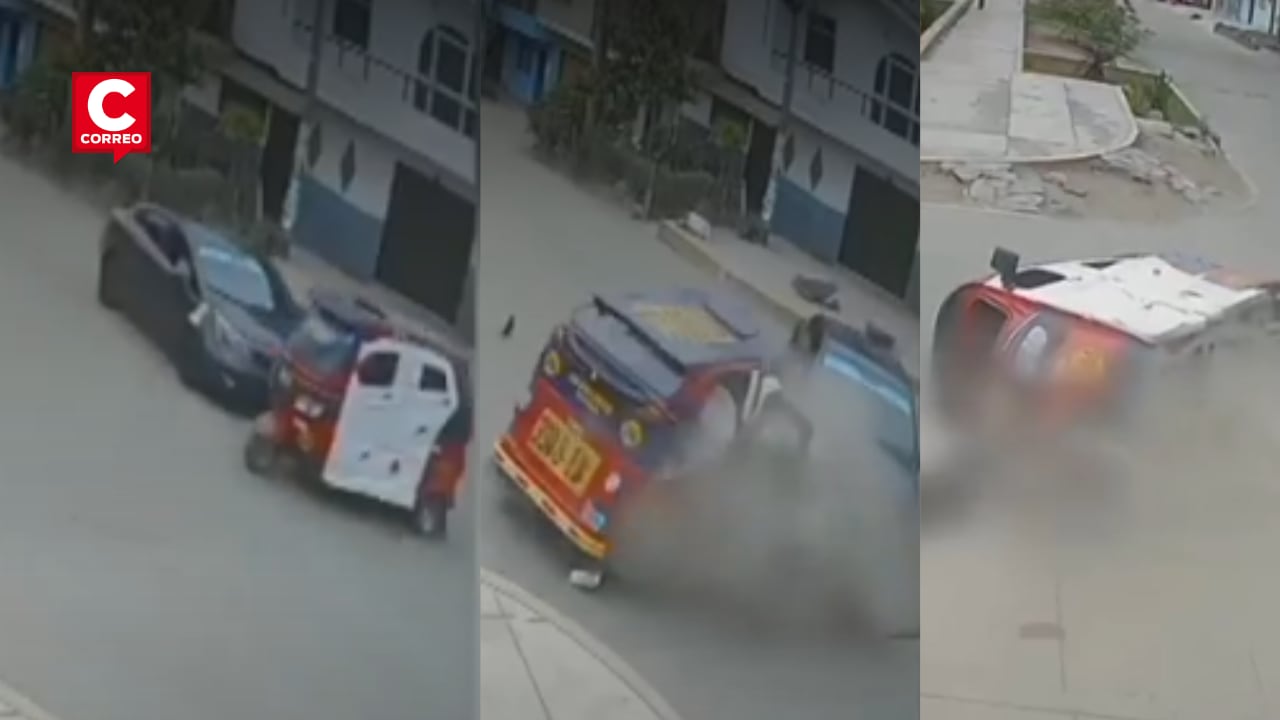 Conductor intentó huir tras embestir mototaxi con tres mujeres en Carabayllo. (Foto: Captura América Noticias)