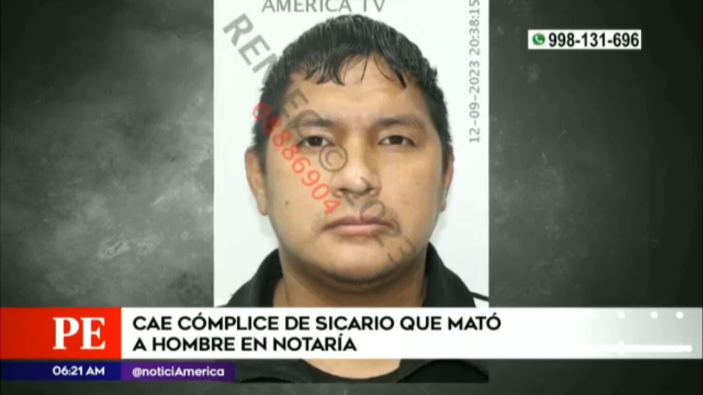 Policía capturó a cómplice de sicario que asesinó a hombre en notaría.