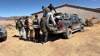 Puno: intervienen a cuatro presuntos integrantes de una banda criminal y recuperan vehículos robados
