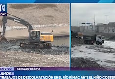 Municipalidad de Lima realiza trabajos de descolmatación en el río Rímac ante riesgo de lluvias por El Niño
