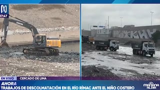 Municipalidad de Lima realiza trabajos de descolmatación en el río Rímac ante riesgo de lluvias por El Niño
