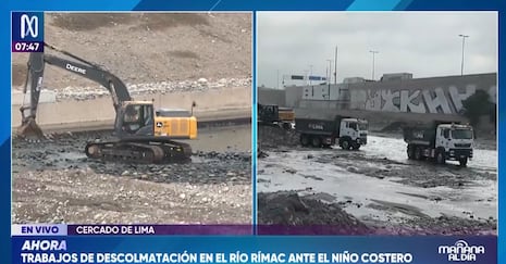 Municipalidad de Lima realiza trabajos de descolmatación en el río Rímac ante riesgo de lluvias por El Niño