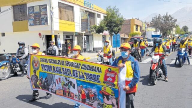 Marchan por la seguridad ciudadana del distrito de Cayma