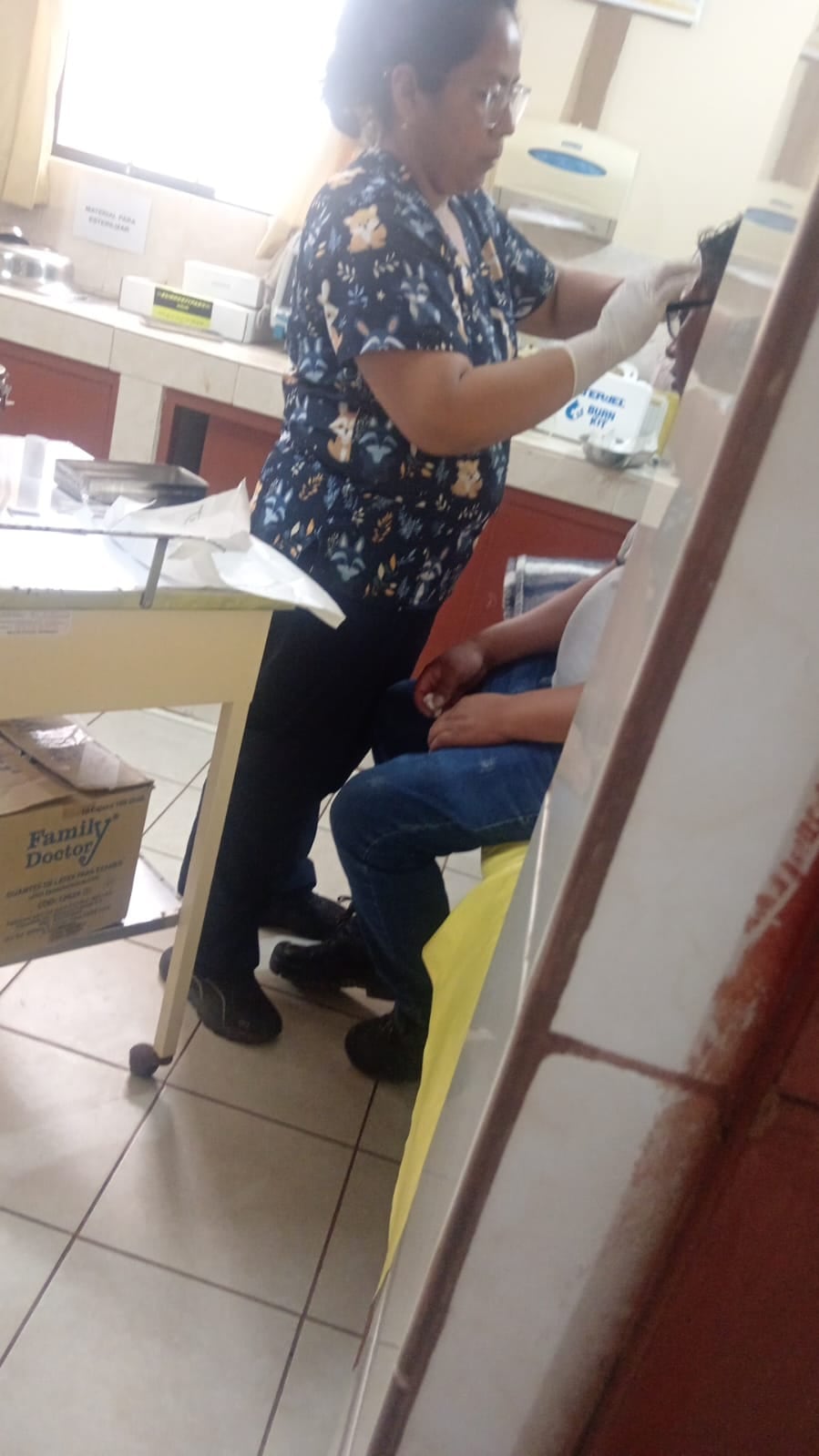Conductore fue atendido en el centro de salud