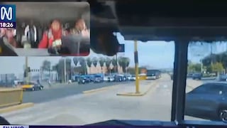 Camión de bomberos esquiva auto que cruzó vía exclusiva del Metropolitano en Chorrillos