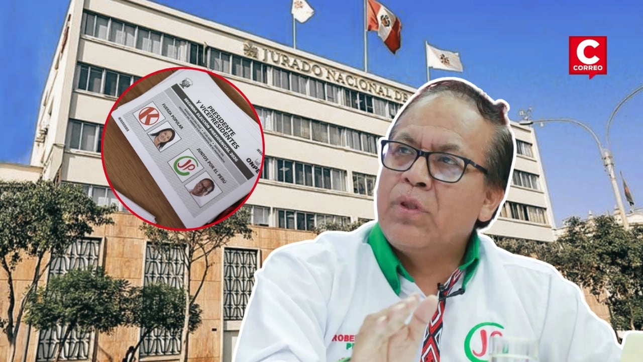 JNE rechaza apelaciones de Juntos por el Perú para anular miles de mesas de votación en Lima y el extranjero. Composición: Diario Correo.