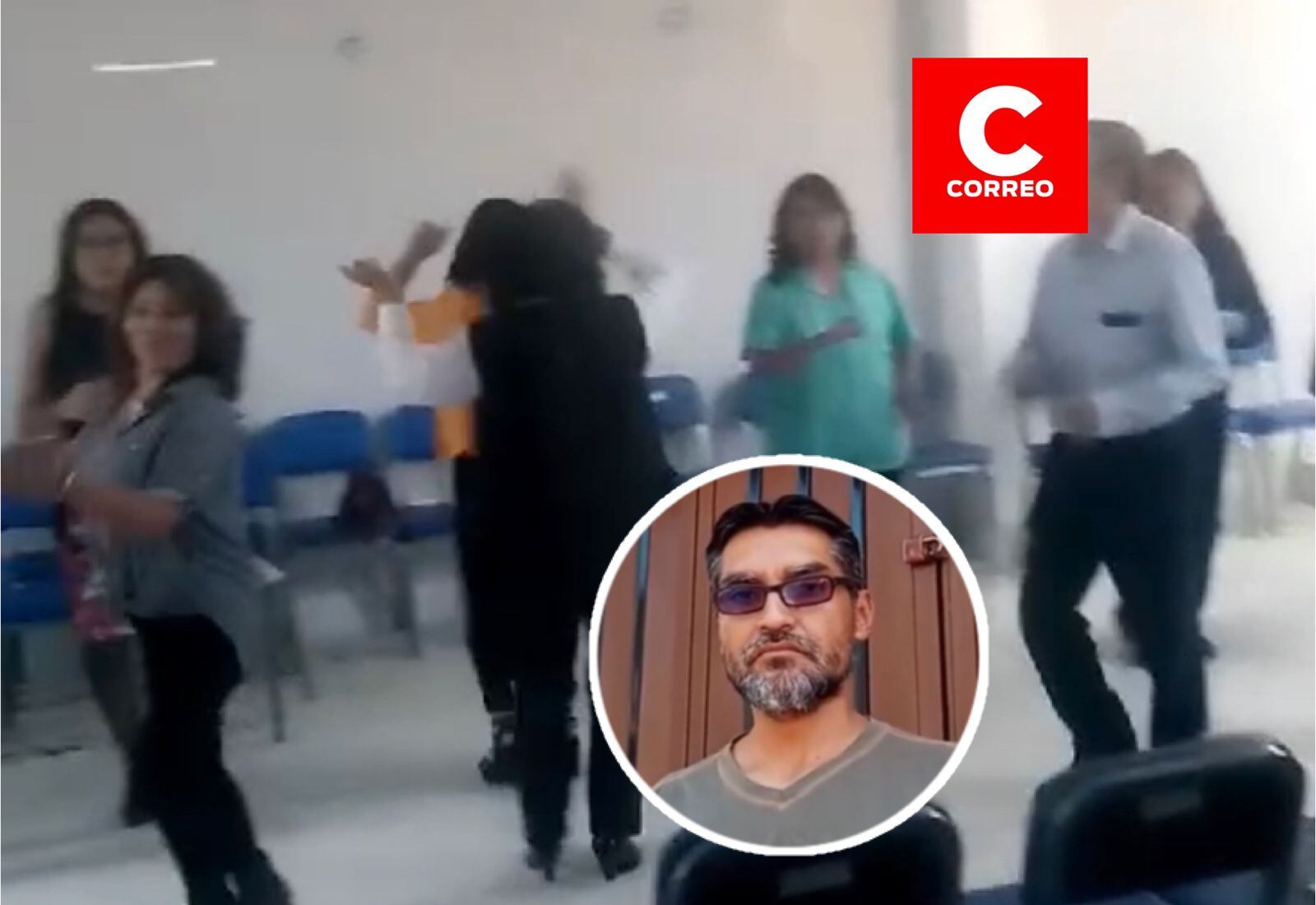 Personal bailaba mientras que habían pacientes esperando. (Foto: GEC)