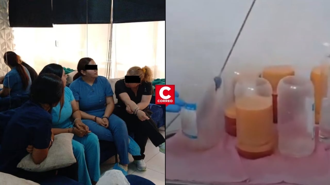 El Agustino: PNP interviene a 6 estudiantes de enfermería que realizaban liposucción en un departamento. Composición: Diario Correo.