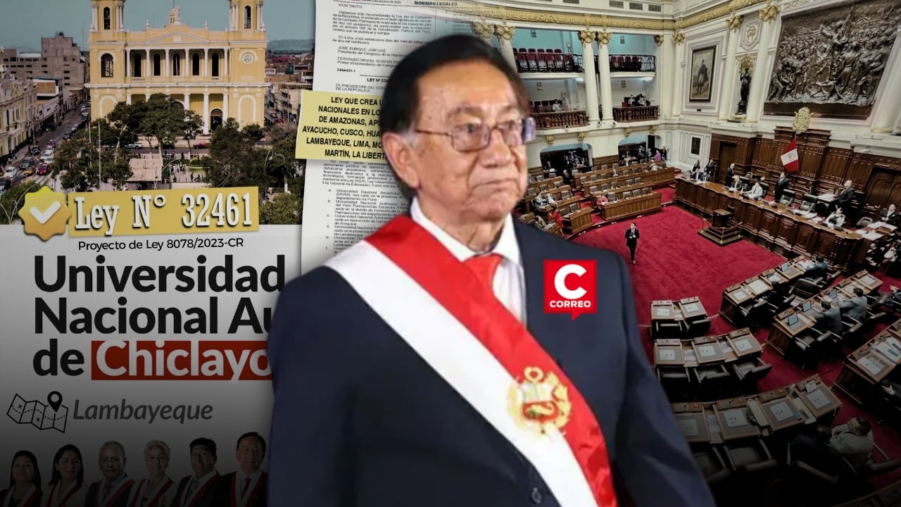 Presidente Balcázar promovió 9 universidades en distritos pobres que podrían tomar hasta 7 años en funcionar. Composición: Diario Correo.