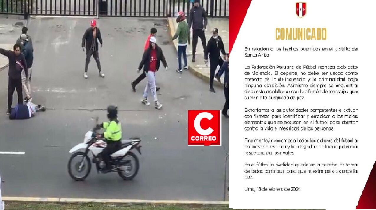 A través de un comunicado, la FPF rechazó la violencia.