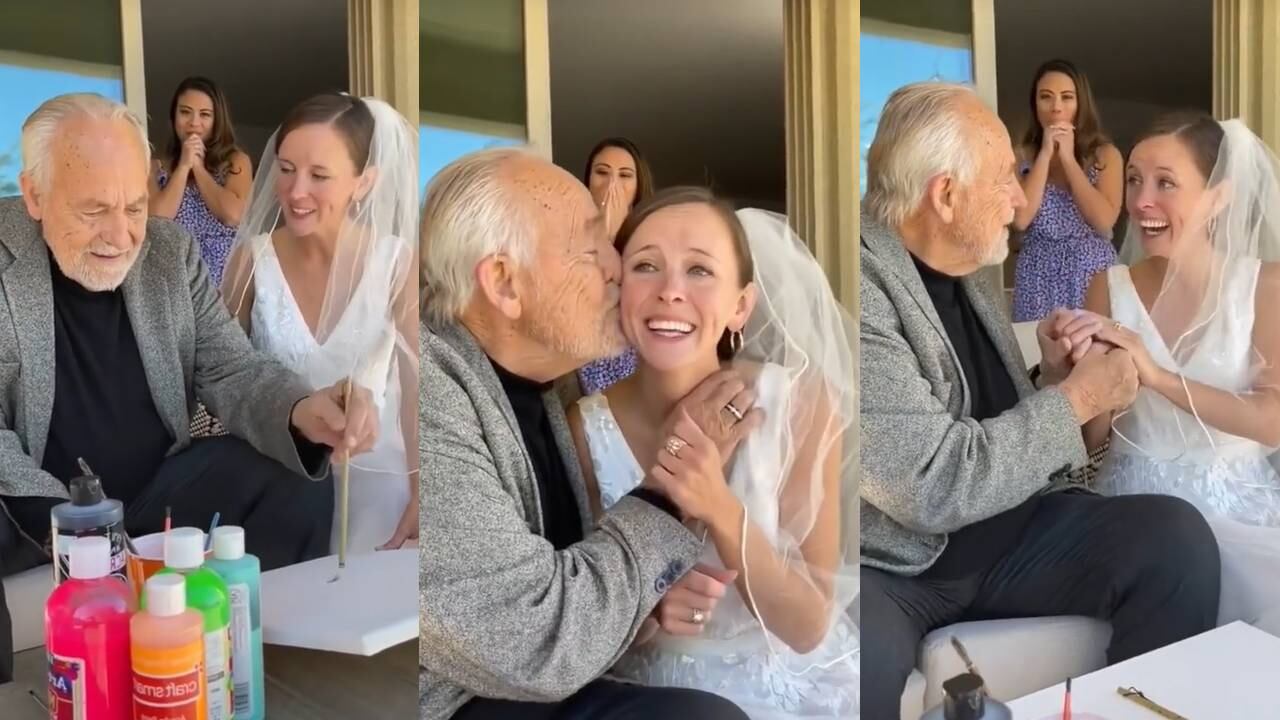 Adulto mayor con alzhéimer recuerda a su hija el día que se iba a casar. (Foto: composición EC)