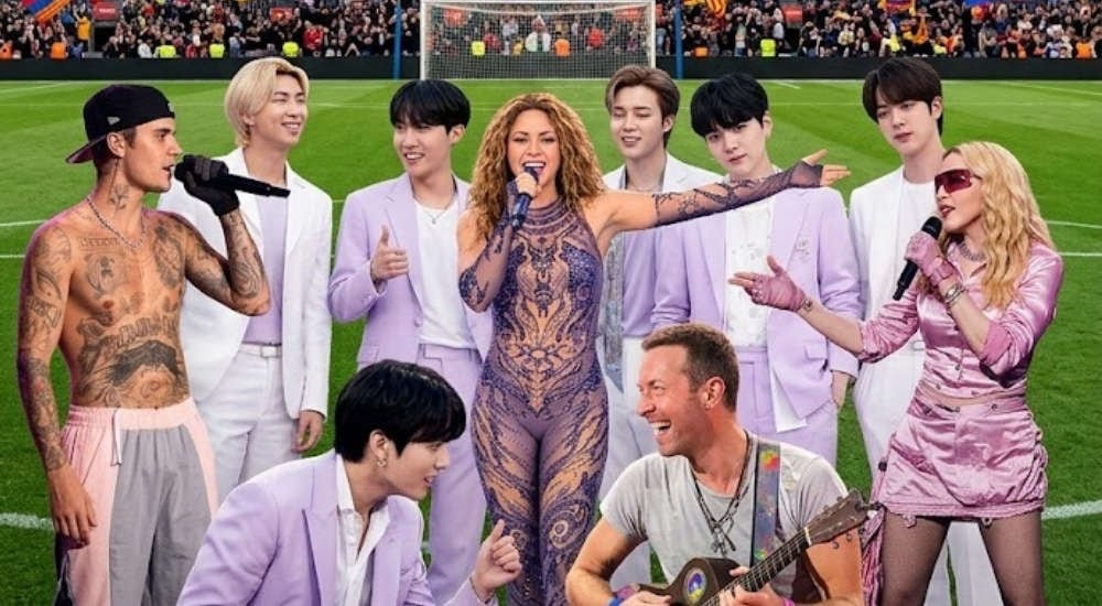 Final del Mundial 2026 tendrá show de medio tiempo con Shakira, BTS, Justin Bieber y Madonna. Foto: Difusión.
