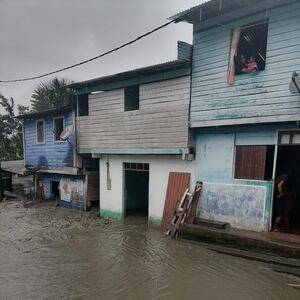 Fuertes lluvias provocaron el desborde del río Inambari. Foto/Difusión