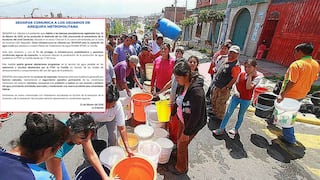 Población de Arequipa se quedará sin servicio de agua potable tras intensas lluvias