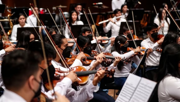 La Orquesta Juvenil de Sinfonía por el Perú presente en Perumin. (Foto: GEC)