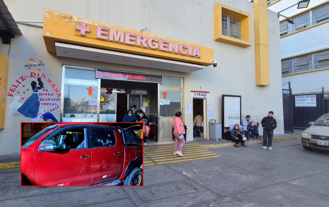 Familiares del sobreviviente al ataque en Majes piden mejor atención médica y custodia policial. Foto: Composición GEC.