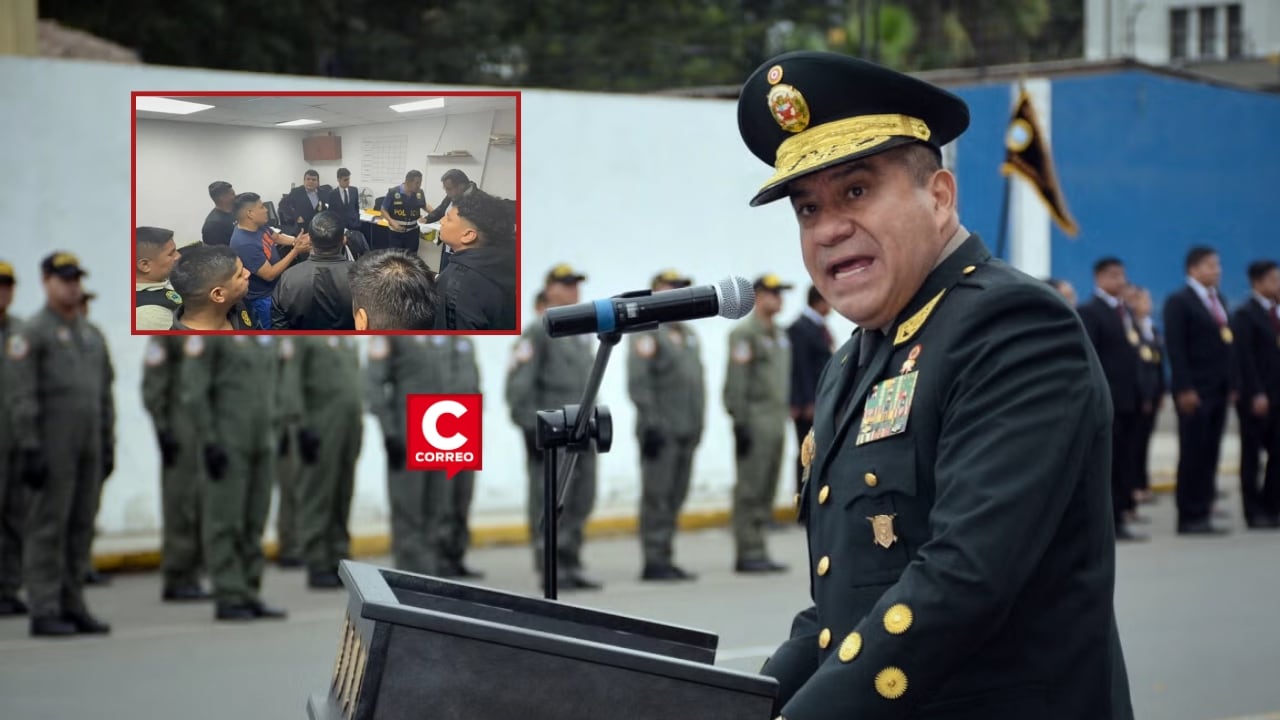 Arriola defiende a la PNP y afirma que caso de agentes implicados en presunta coima es un “hecho aislado”. Composición: Diario Correo.