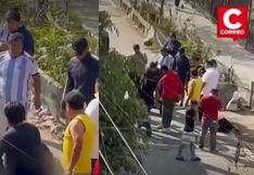 San Juan de Lurigancho: Vecinos golpean a ladrones tras asalto a menor