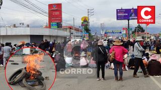 Con bloqueo de vías inicia el paro contra la criminalidad y la extorsión en Huancayo (FOTOS Y VIDEO)